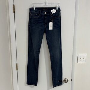 NWT. Express Women's Deep Indigo Skinny stretch mid rise. Jeans